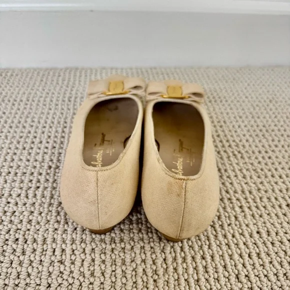 Vintage 90s Ferragamo Vara bow pumps 6B Made in Italy - Picture 3 of 7